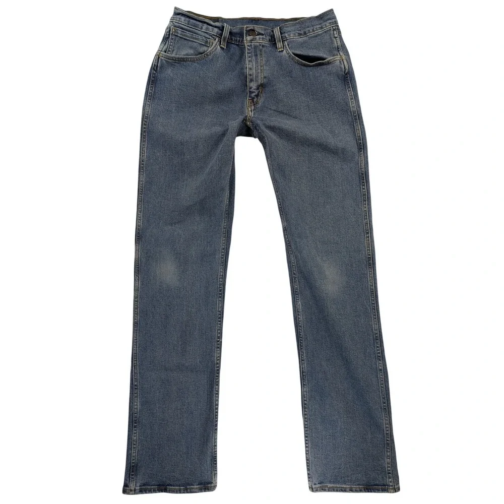 Levis Jeans Mens Workwear Fit Med‎ Blue Wash 32 34 Durable Cotton Blend Straight